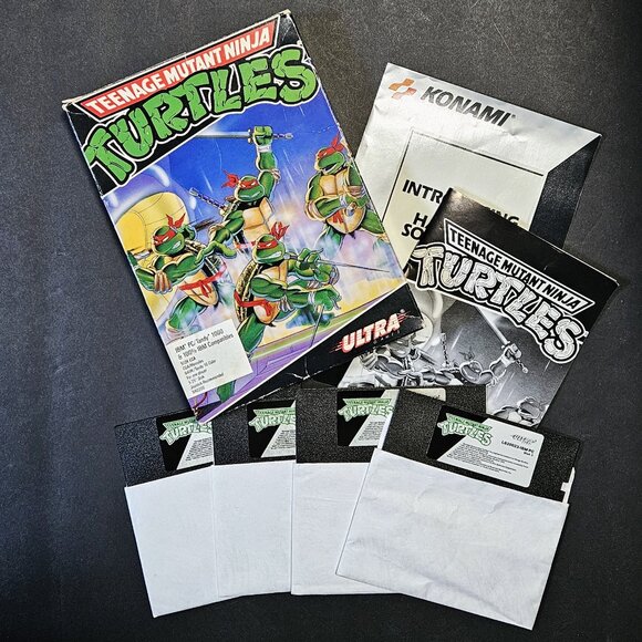 TMNT IBM PC/ Tandy 1000 PC Big Box - Picture 3 of 3